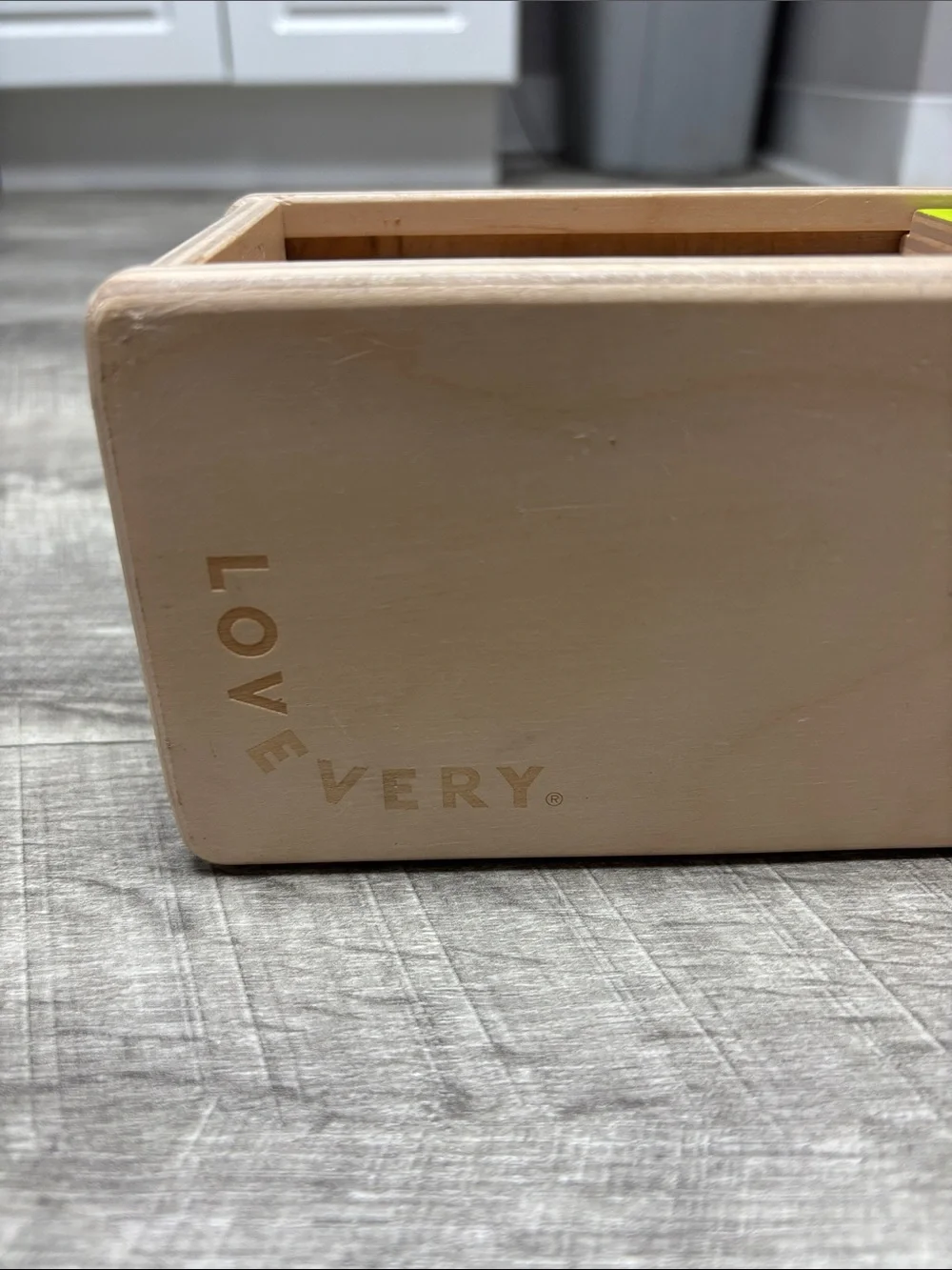 Lovevery Wooden Ball Drop Toy in Lime & Teal